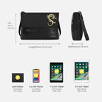 Lifetime warranty, Chinese men's shoulder bag, 9.7-inch tablet computer, shoulder bag, mini lamp, dragon series travel bag