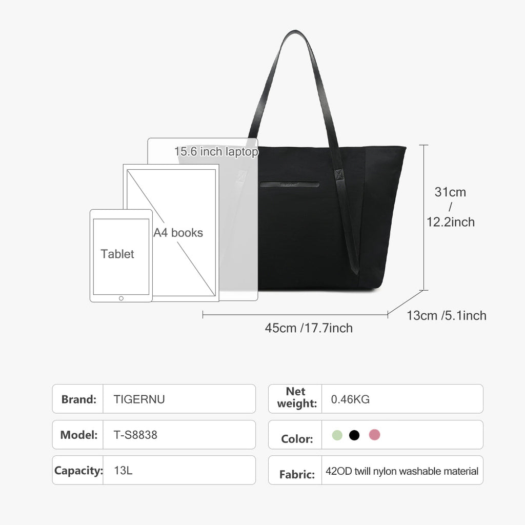 Tigernu Women Tote Bag Female Handbag Girls Shoulder Bags Commuting Sling Bag Women's Bags 14 15.6inch Laptop Bags For Girls