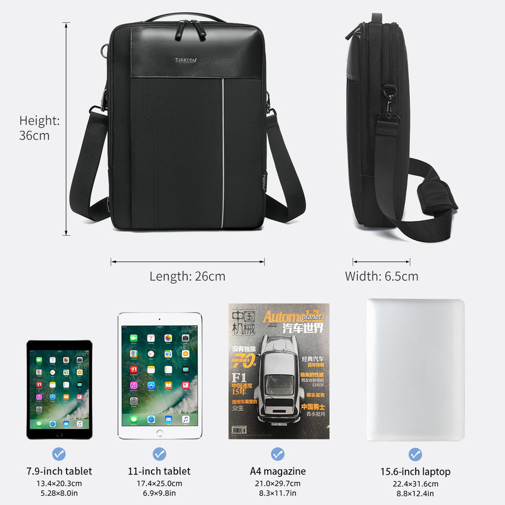 Lifetime warranty, business men's shoulder bag 15.6 inch laptop, fashion travel mini shoulder bag, shoulder bag, sling, classic series