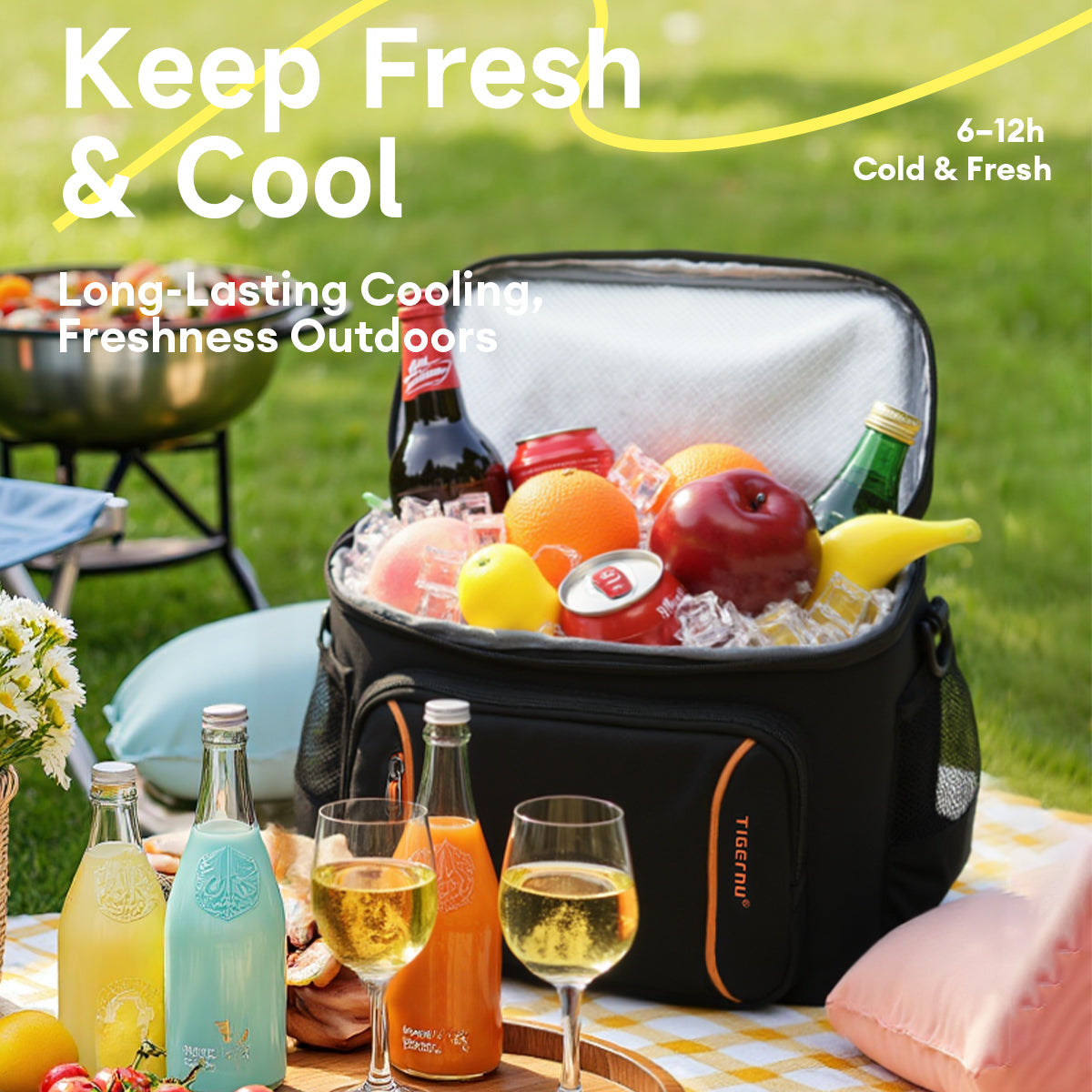 TIGERNU T-S81196 Insulated Cooler Bag 13L with Max Insulation Technology