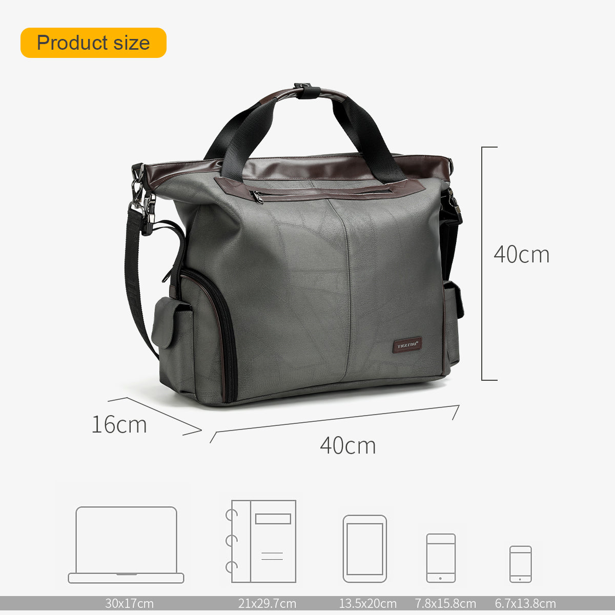 Tigernu T-N1030 splash-proof larger capacity shoes casual travel bag men luggage for outdoor