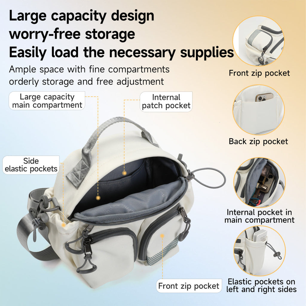 TIGERNU T-S81193 Leisure Bag Multi-Compartment Crossbody with Adjustable Strap