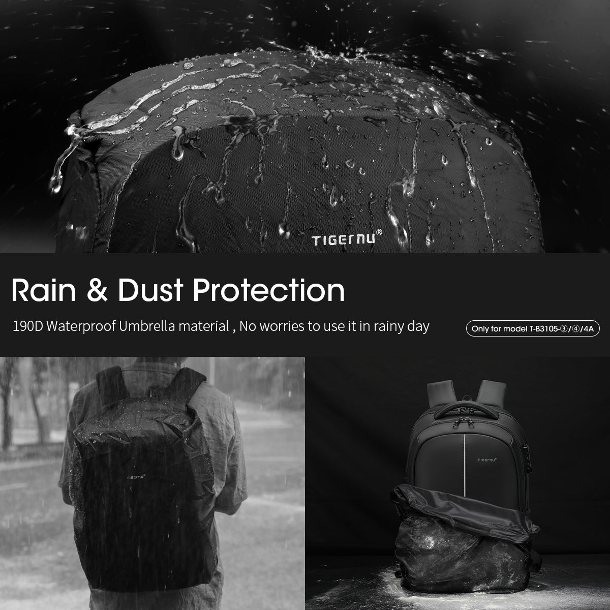 Lifetime warranty TSA anti-theft men's backpack 15.6-17 inch laptop backpack waterproof travel backpack men's USB charger Mochila