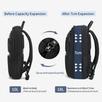 Lifetime warranty, expandable men's backpack, ultra-thin travel backpack, men's waterproof laptop bag 15.6 inches, men's Mozilla bag