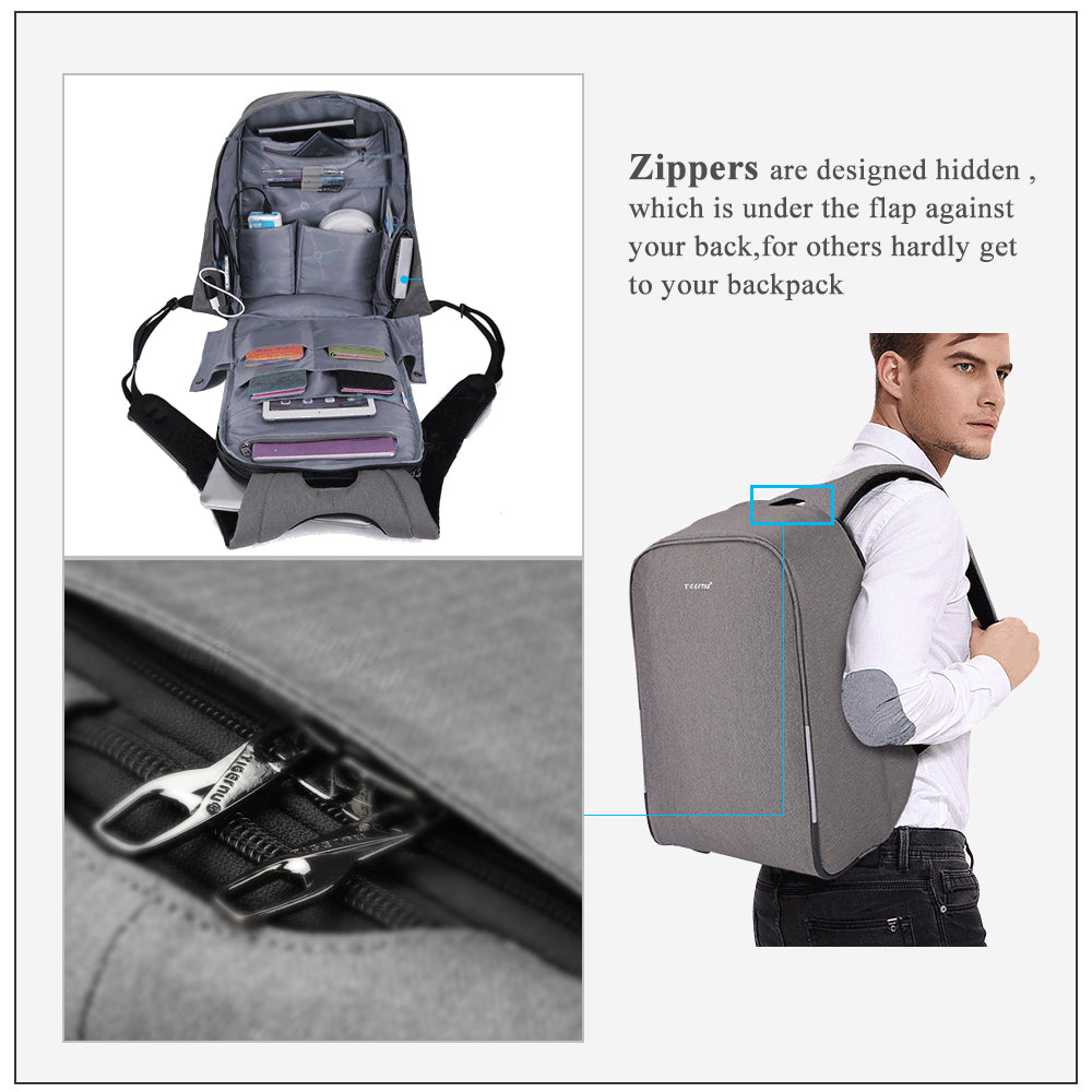 Tigernu T-B3213HB Anti theft 15.6 inch sleeve cover laptop men women USB charging high quality backpack