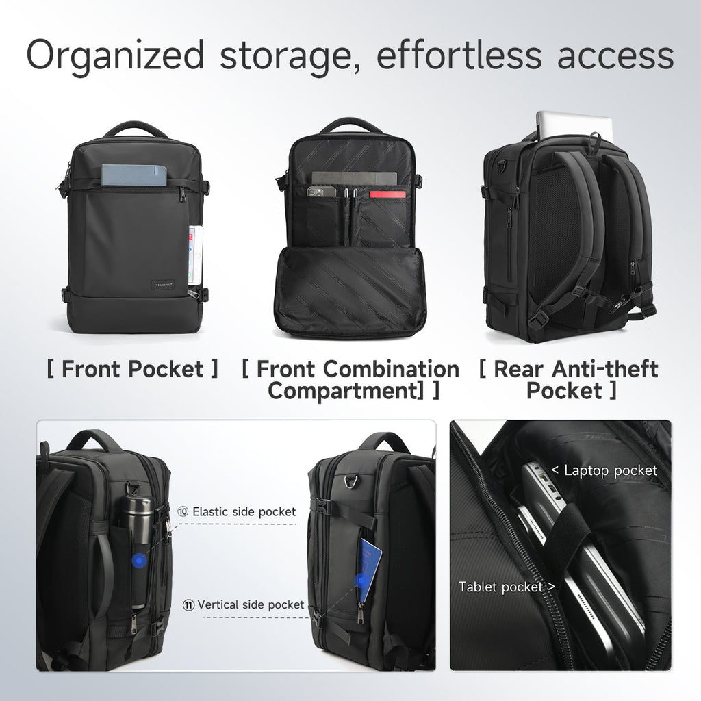 Mochila Tigernu de gran capacidad para hombre, impermeable, para viajes, senderismo, portátil, de 14 a 15,6 pulgadas