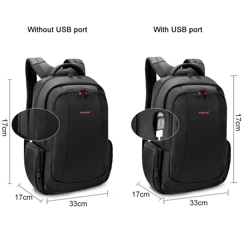 Tigernu Anti Theft Nylon 27L Men 15.6-17 inch Laptop Backpacks School Fashion Travel Backpacking Backpack Male Backpack For Laptop
