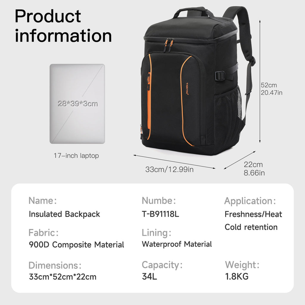 High Quality Custom Logo Portable Cooler Bags Multifunctional Heat Cold Preservation Picnic Bag Outdoor Camping Backpack