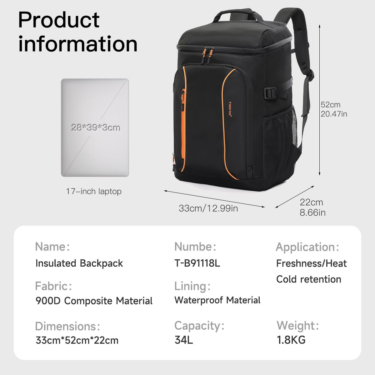 High Quality Custom Logo Portable Cooler Bags Multifunctional Heat Cold Preservation Picnic Bag Outdoor Camping Backpack