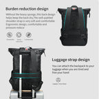 Luxury designer men's laptop backpack 15.6 inches, fashionable and spacious school backpack, with crow and USB charging, handbag