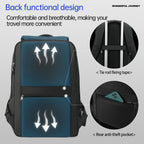 Teenagers' daily school backpack, double-layer road men's zippered backpack, anti-theft laptop 17 inch, lifetime warranty