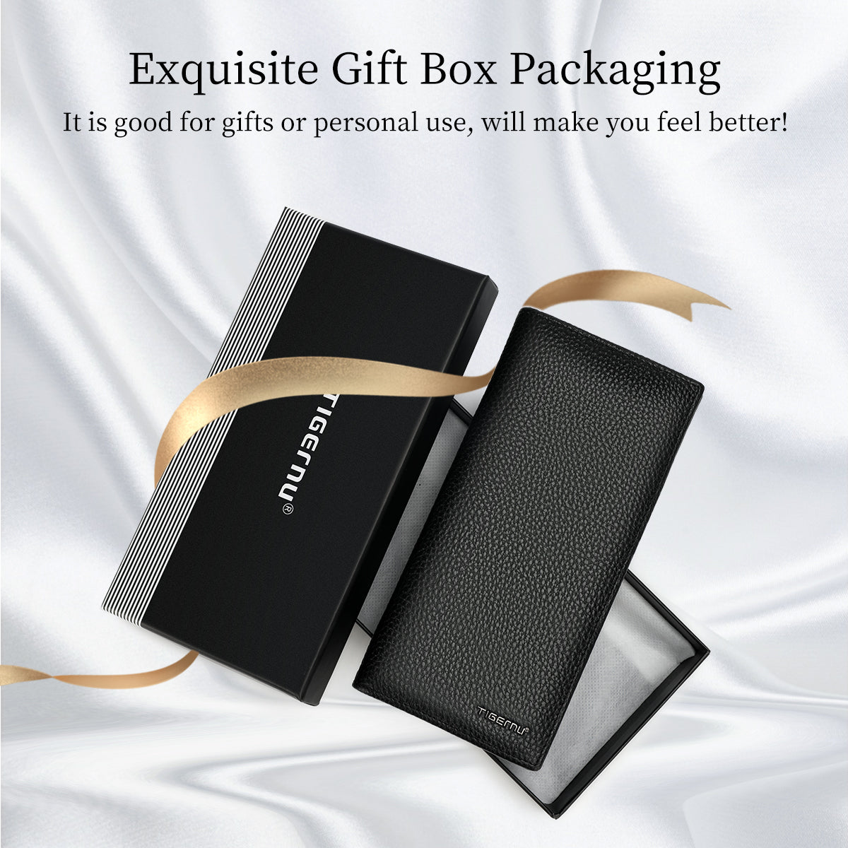 Lifetime Warranty Luxury Men's Wallet 100% Leather Men's Wallet Long Men's Leather Men's Wallet