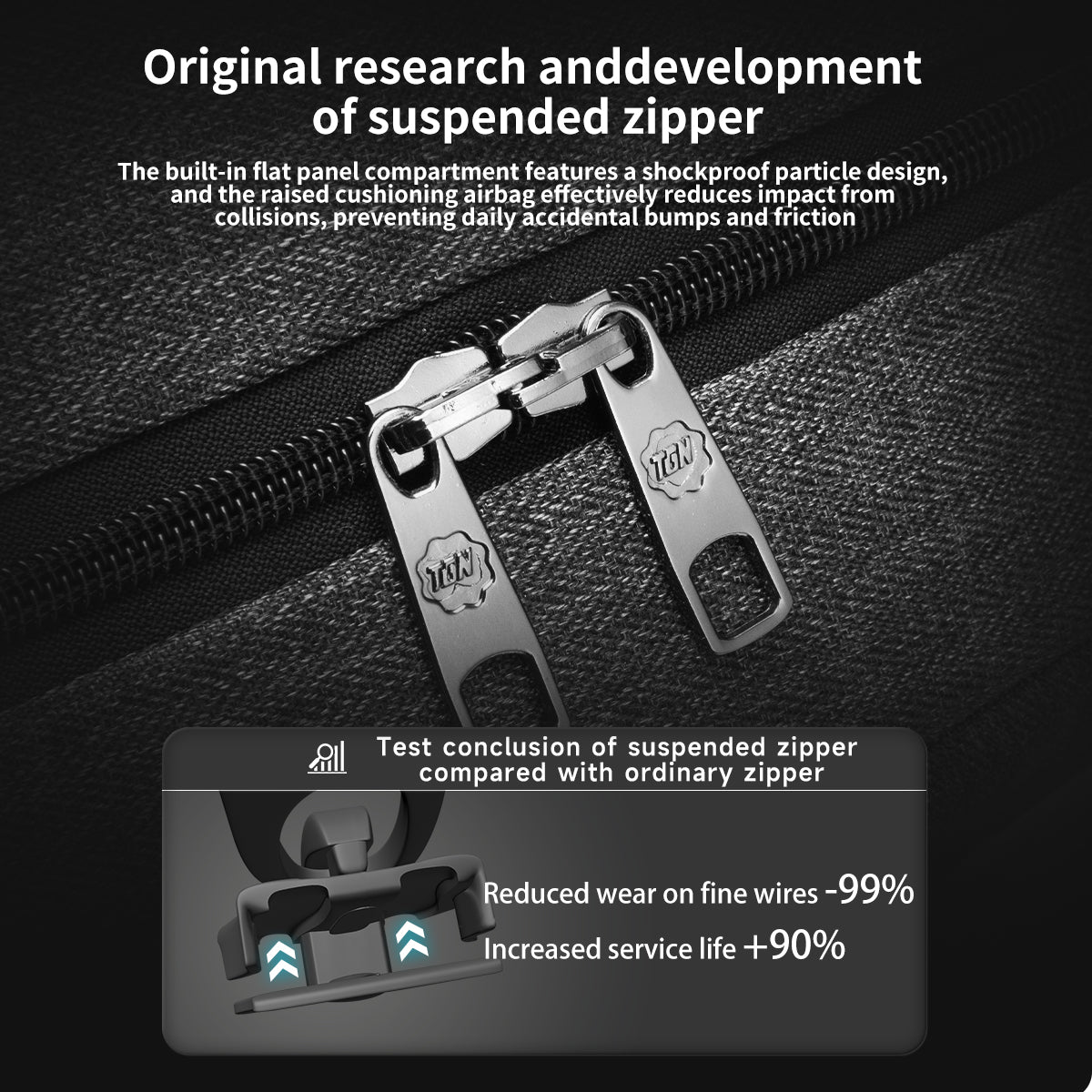 Mochila Tigernu para portátil de 15,6 pulgadas, impermeable, con puerto de carga USB de 4,0 A, informal, para hombre