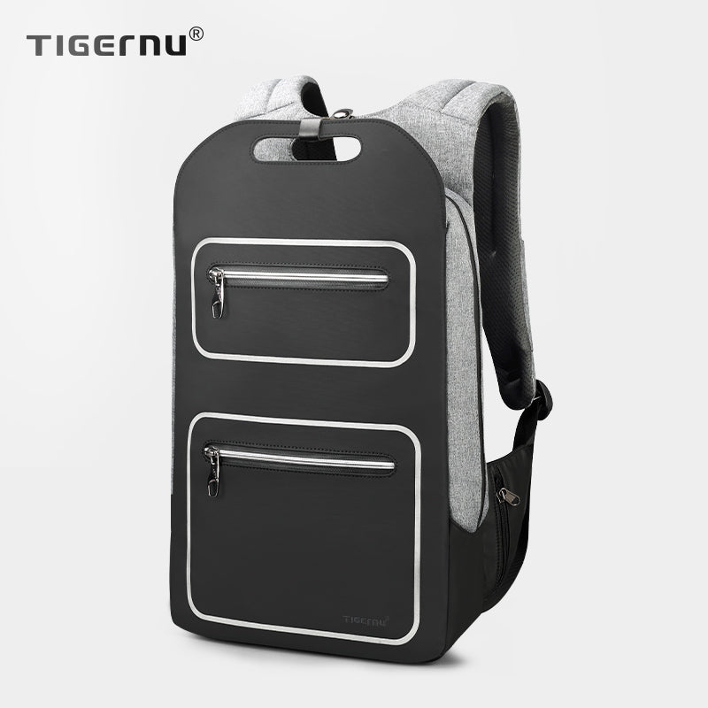 Mochila Tigernu para hombre para portátil de 15,6 pulgadas, con carga USB y antirrobo