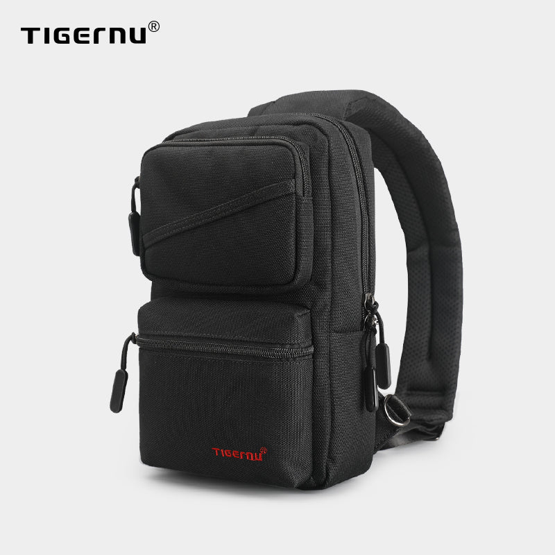 Tigernu Bulletproof fashion chest sling bag men wholesale Sling Bag sling shoulder crossbody BAG large capacity 9.6 inch black TPU