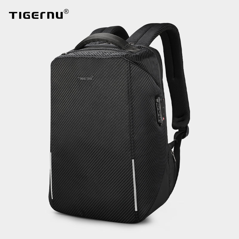 Tigernu - Mochilas para portátil de negocios de alta calidad con cerradura TSA y sin llave, de 15,6 pulgadas, antirrobo, para hombre 