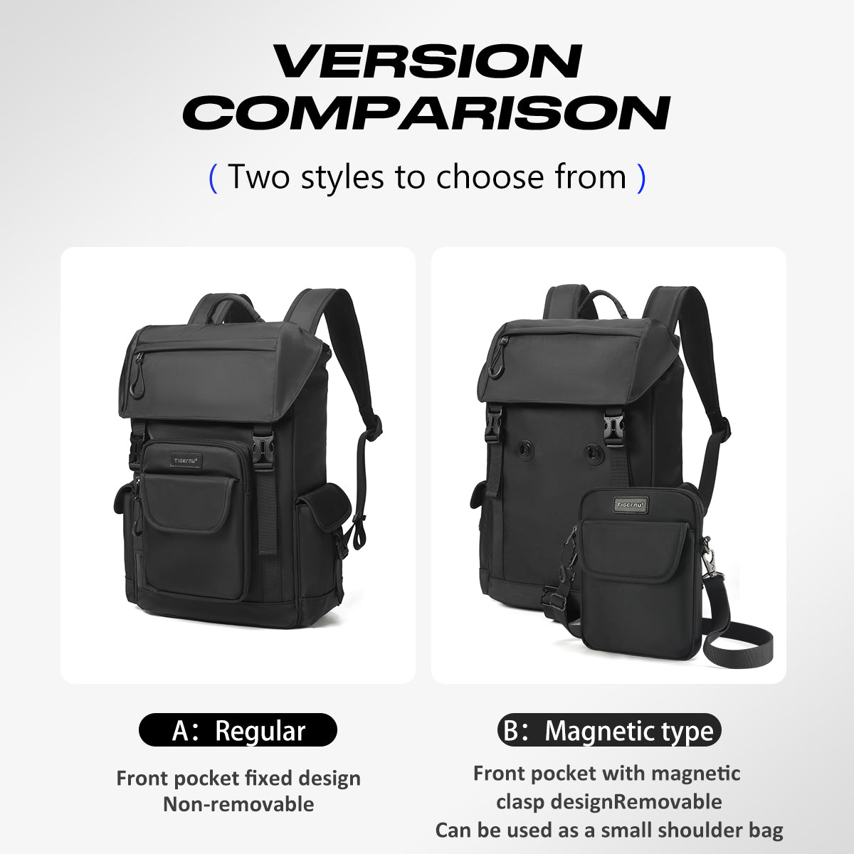 Tigernu School Backpacks For Men Bags For Removable With Shoulder Bags 14inch Laptop Backpacks Women Travel Backpack Bags Male