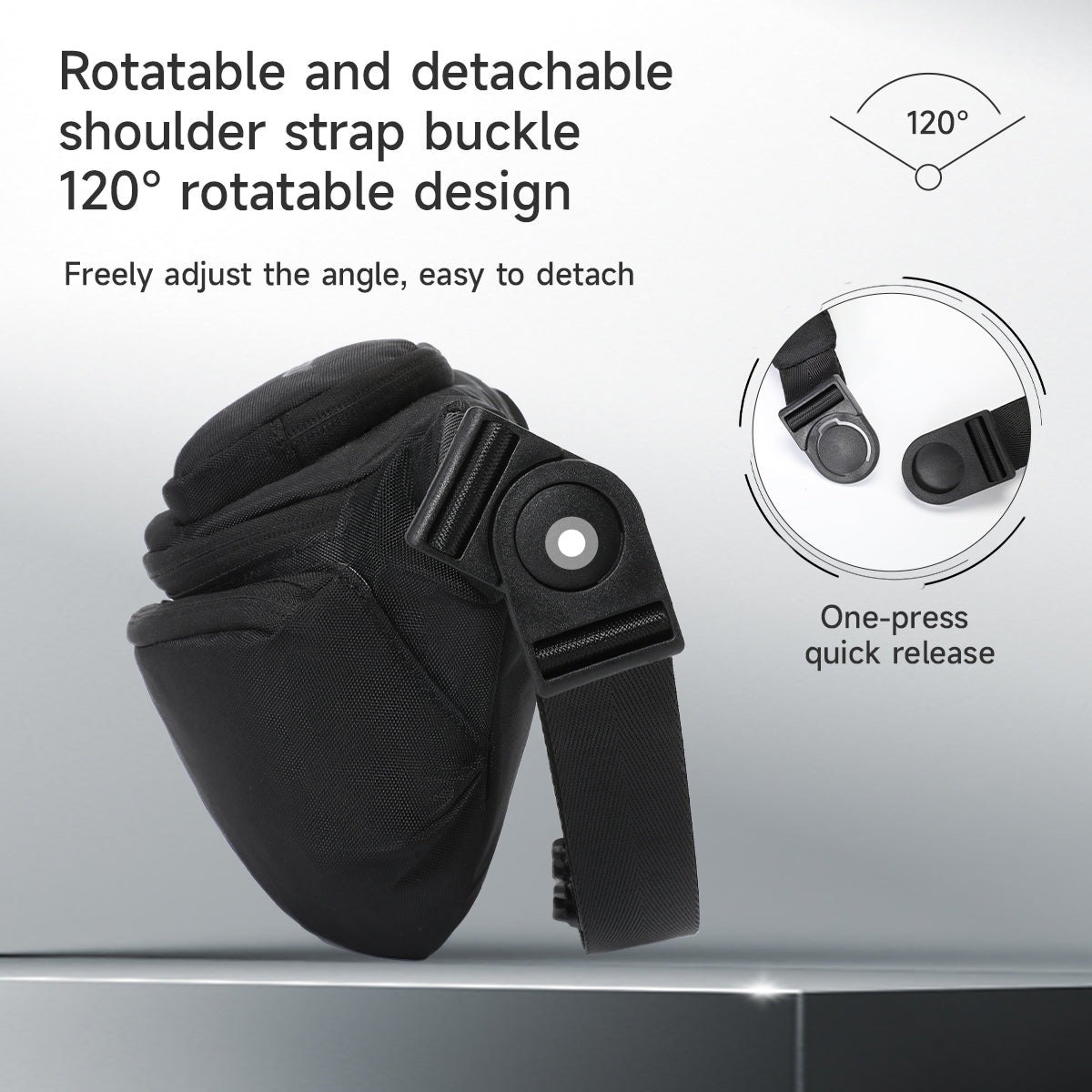 TIGERNU T-S81119 Multi-Compartment Waist Bag 3L with Rotatable Strap