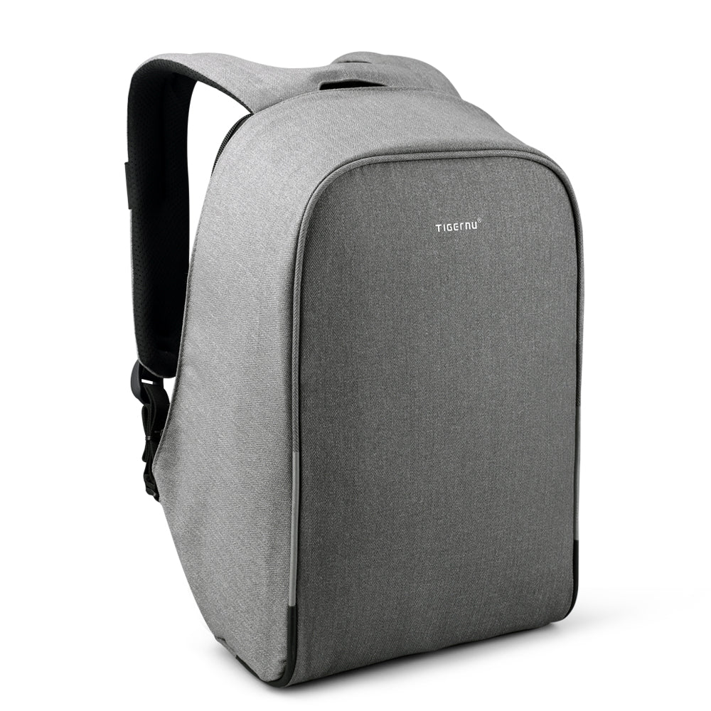 Tigernu T-B3213HC Backpack for men boys travel outdoor big bag with usb charging anti theft black gray leisure style fits for 15.6
