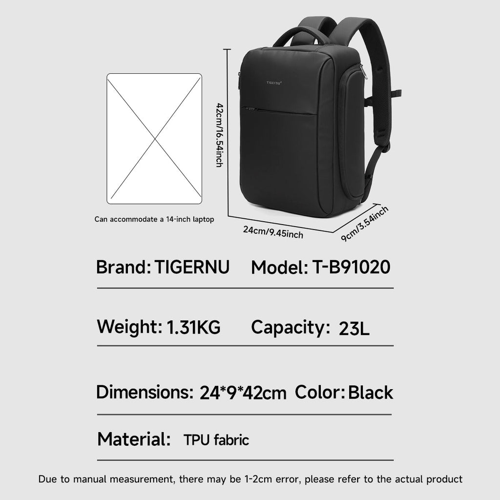 TIGERNU T-B91020 Professional Camera Backpack with Side Cache & Customizable Partitions