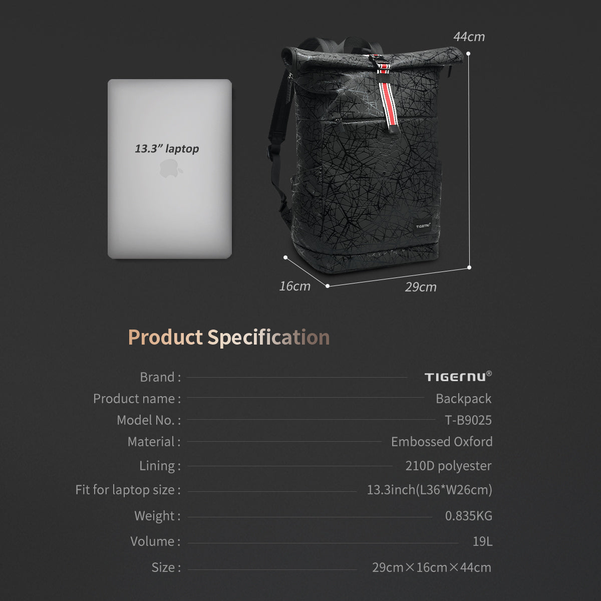 Mochila para portátil de diseño de lujo para hombre de 15,6 pulgadas, mochila escolar moderna y espaciosa, con correa para el hombro y carga USB, bolso de mano 