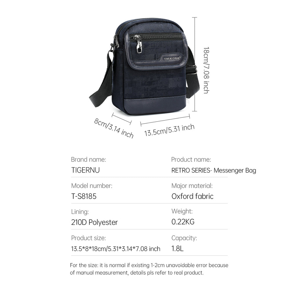 Tigernu Retro Series Classic Men's Shoulder Mini Bag