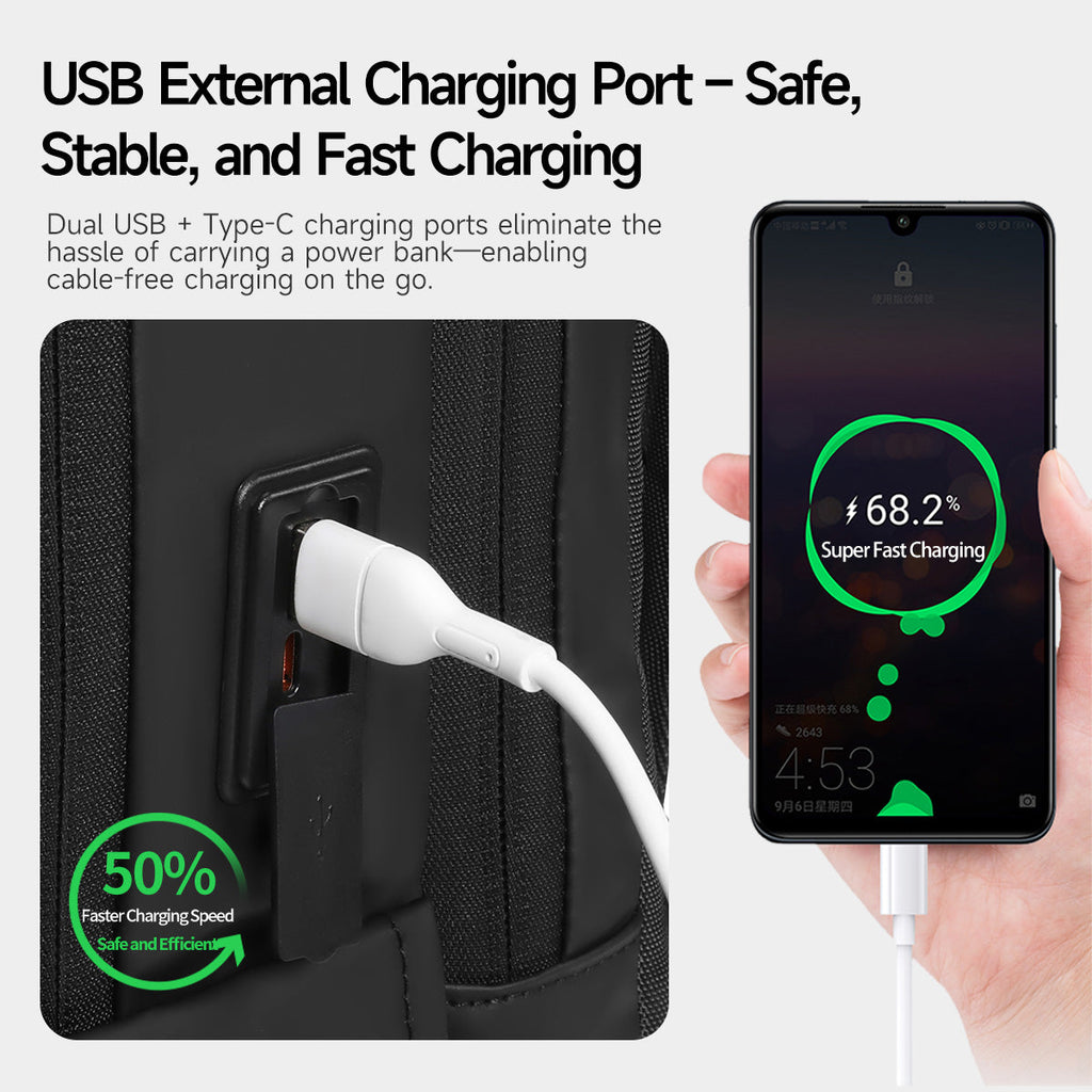 New Large Capacity USB Oxford Waterproof Anti-Theft Laptop Bag for Daily Business Travel Comfortable Lightweight Laptop Bag