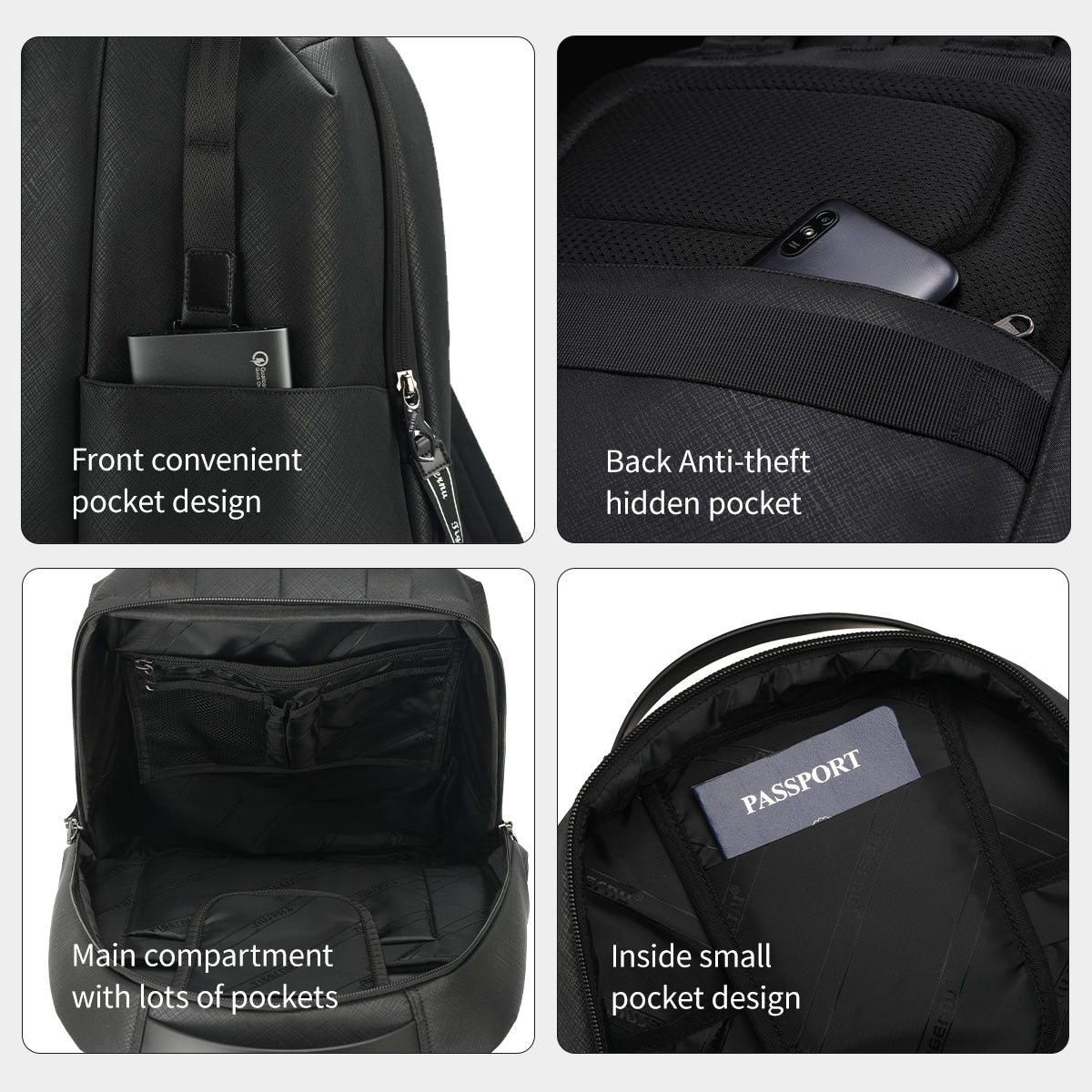 Men's fashion Tigernu backpack, casual laptop backpack 13.3 inch, wrinkle resistant