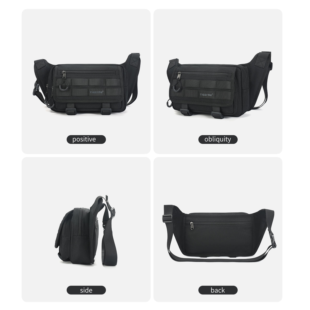 Tigernu Men Chest Bags Outdoor Messenger Bags For Men Hunting Carry Pack Sling Bag Male Hiking Shoulder Bag Waist Bag Crossbody