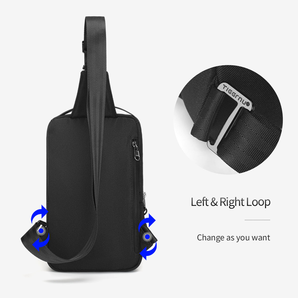 Tigernu T-S8189 we need distributors high quality waterproof sling bag male chest bag diagonal package for men