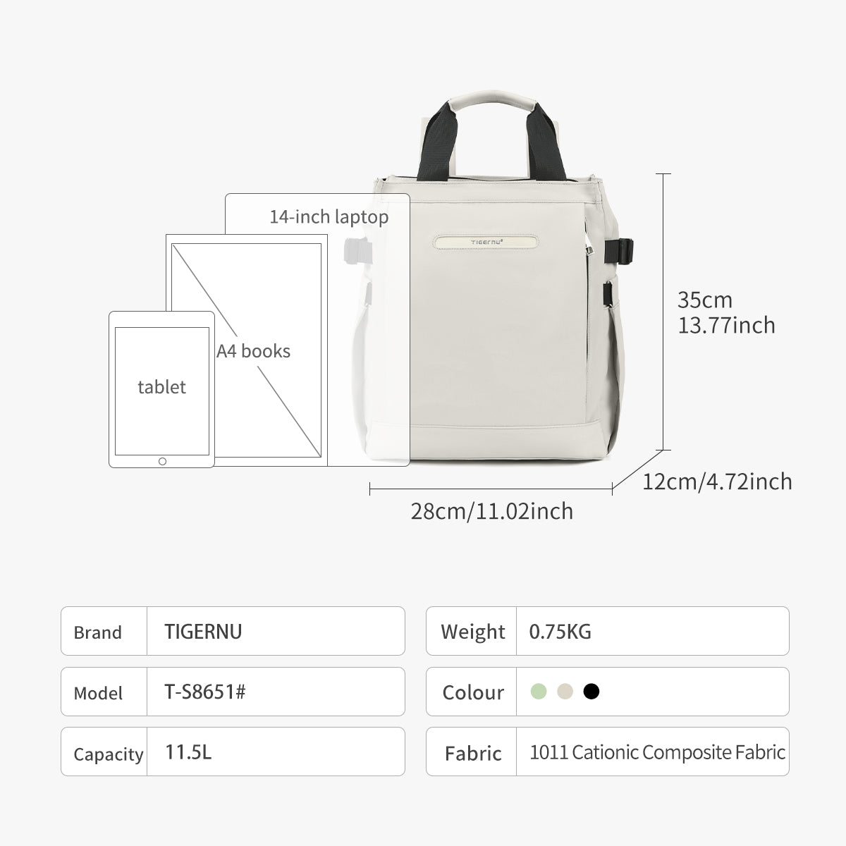 TIGERNU T-B8651 Age Reducing Fashion Women's Casual Laptop Backpack
