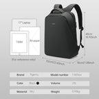 Teenagers' daily school backpack, double-layer road men's zippered backpack, anti-theft laptop 17 inch, lifetime warranty