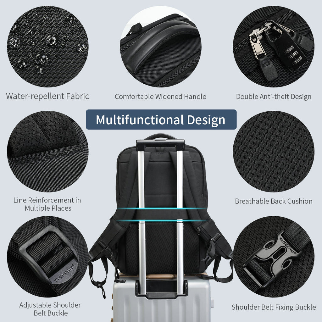 Tigernu T-B3916 17 inch large capacity anti theft splash proof back pack Custom laptop bagpack travel backpack for men