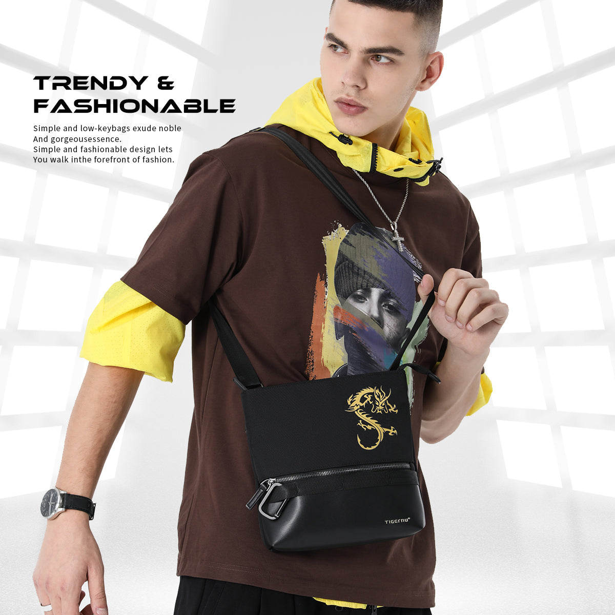 Tigernu 	T-S8222S Lifetime warranty, tigernu Chinese Style fashion Shoulder Bag, dragon series travel bag