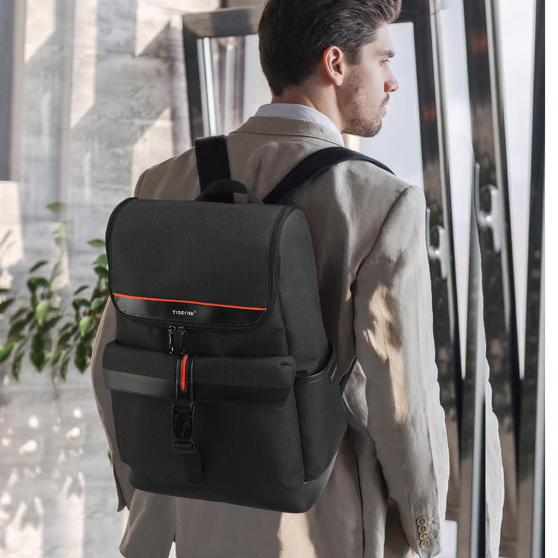 Tigernu's unique high-quality laptop backpack 15.6 inches, men's casual waterproof travel backpack, fashionable youth school backpack