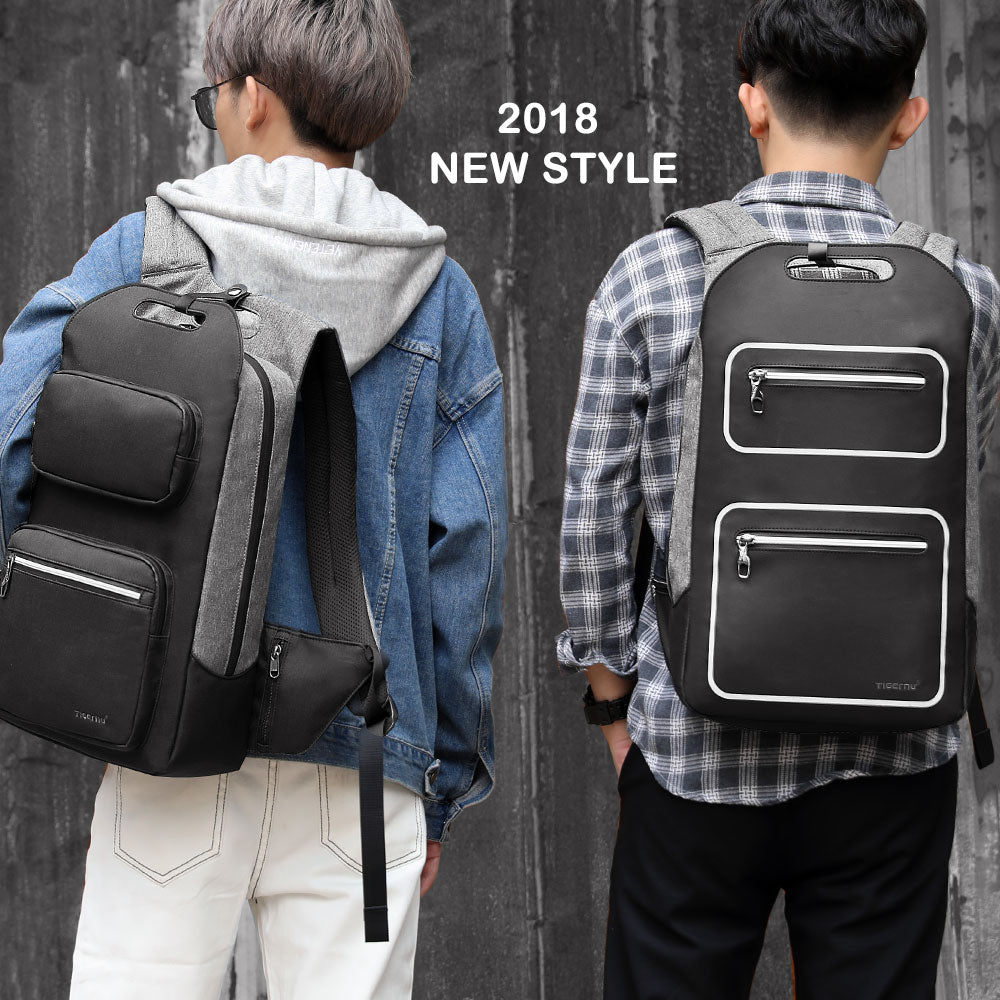 Tigernu men's backpack for laptop 15.6 inches, with USB charging and anti-theft