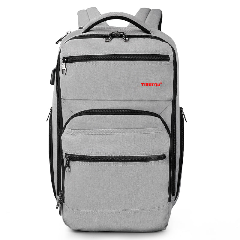 Mochila antirrobo Tigernu de 29 litros para hombre, con cargador USB, para portátil de 15,6 pulgadas, informal, de viaje, para niño 