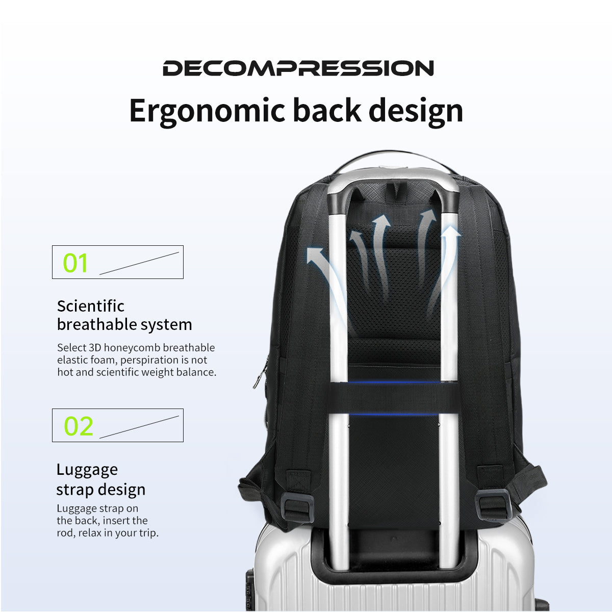 Men's fashion Tigernu backpack, casual laptop backpack 13.3 inch, wrinkle resistant