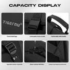 TIGERNU T-B91115 Business Backpack with USB Charging Port & Multi-Layer Organization