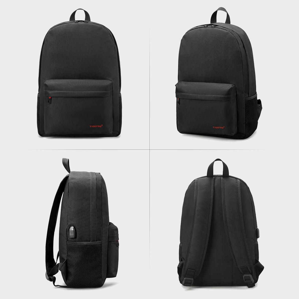 TIGERNU T-B3249 Laptop Backpack - 14L Capacity Business Travel Bag with USB Charging Port