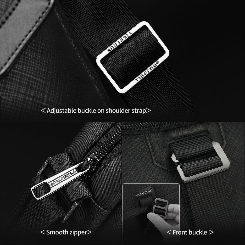 Bolso bandolera impermeable y antiarrugas Tigernu Elite Series para iPad de 10,2 pulgadas