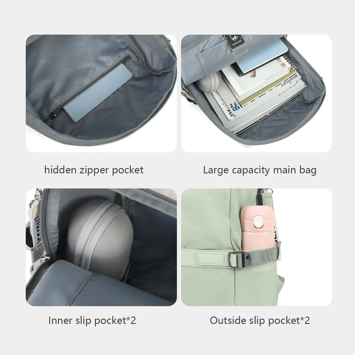 Tigernu T-B9511 custom logo waterproof casual sports backpacks unisex college student laptop backpack