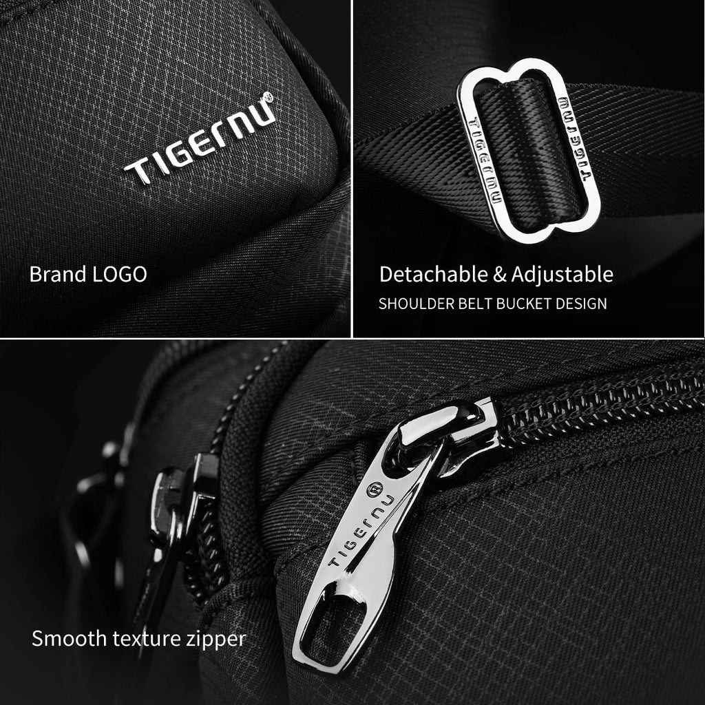 Lifetime warranty, simple lamps, weight, men's shoulder bag, Oxford, wrinkle proof, waterproof travel bag, men's fashion messenger bag