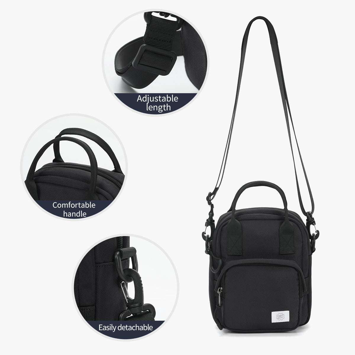 Tigernu T-S8668 waterproof leisure cell phone mobile bag daypack nylon casual sling bag for women girl