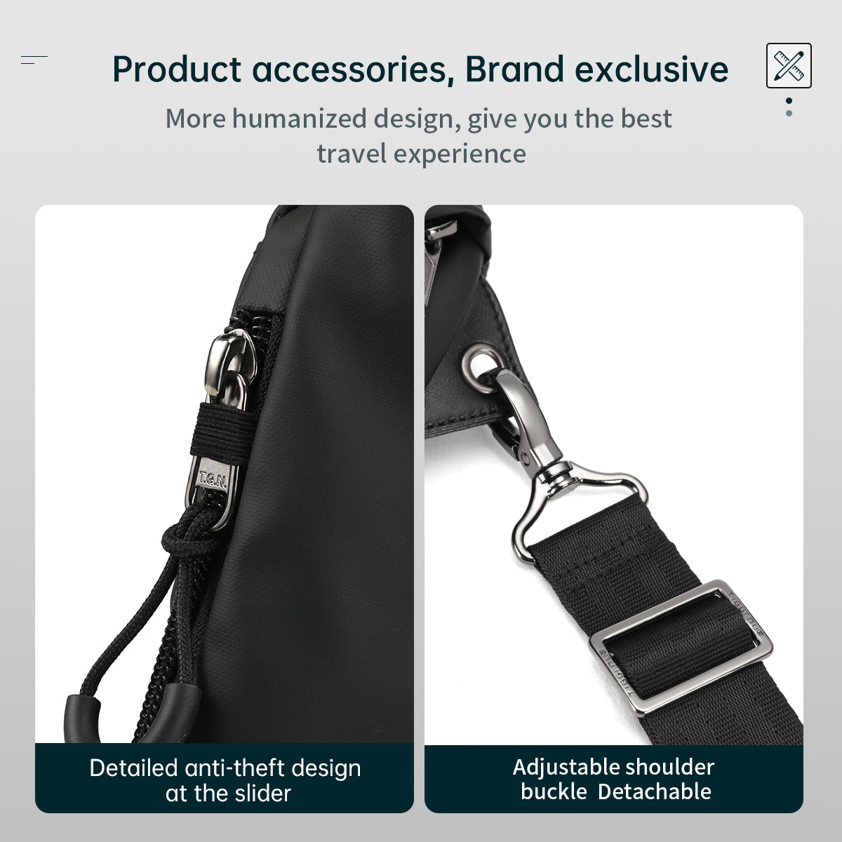 Tigernu T-S8359 customize brand new design expandable casual cross body bag teenager messenger bag for men