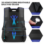 Men's waterproof laptop backpack 14 inch, with laptop compartment