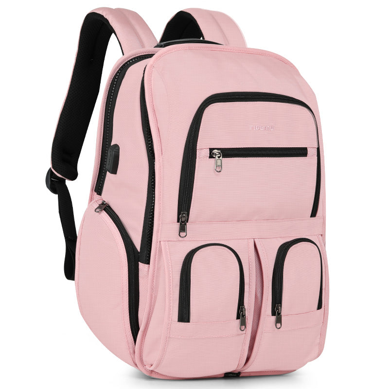 Lifetime warranty RFID improved anti-theft zipper waterproof men's laptop backpack with USB large capacity travel bag for men and women