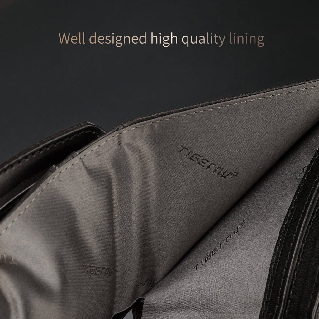 Tigernu men's artificial leather wallet, fashionable men's short wallet, credit card cardholder, men's small purse with gift box