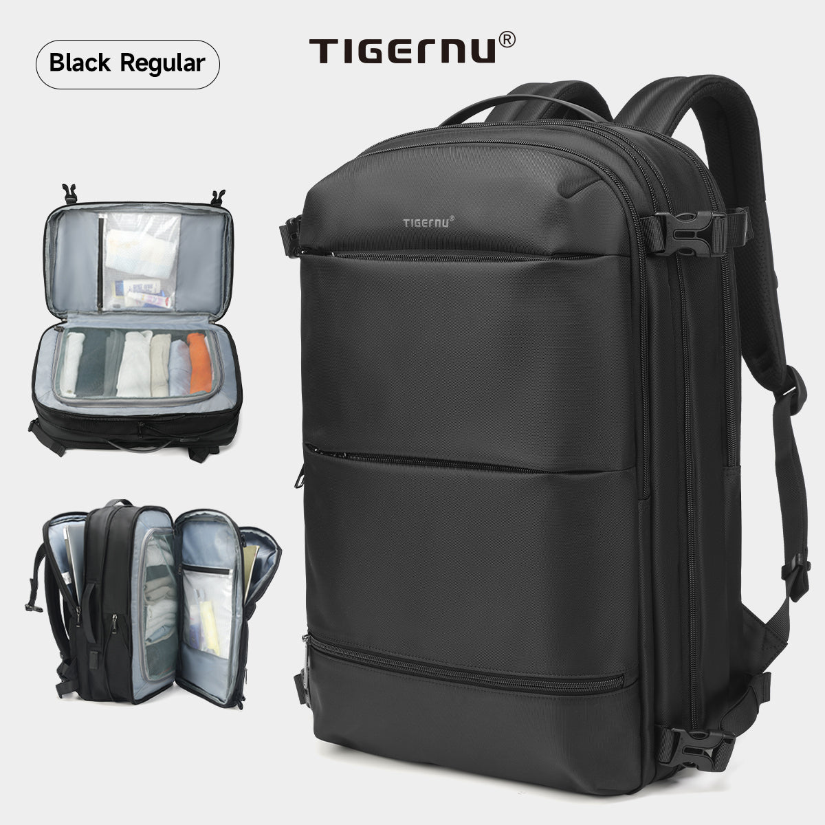 Tigernu new T-B9831 large capacity 27L To 37L leisure travel laptop backpack