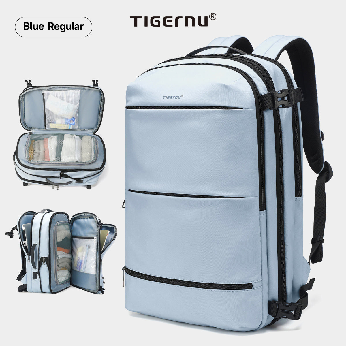 Tigernu new T-B9831 large capacity 27L To 37L leisure travel laptop backpack